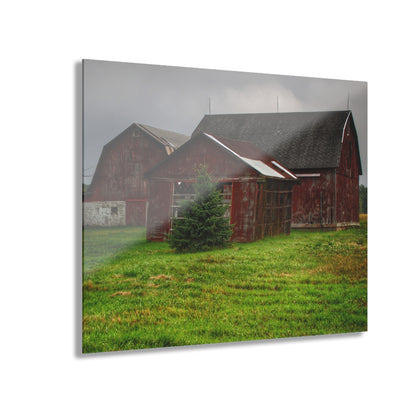 U R There Photography Winslow Road Reds Rustic Farmhouse Acrylic Wall Print