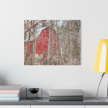U R There Photography Lake Pleasant Hidden Red Rustic Farmhouse Acrylic Wall Print