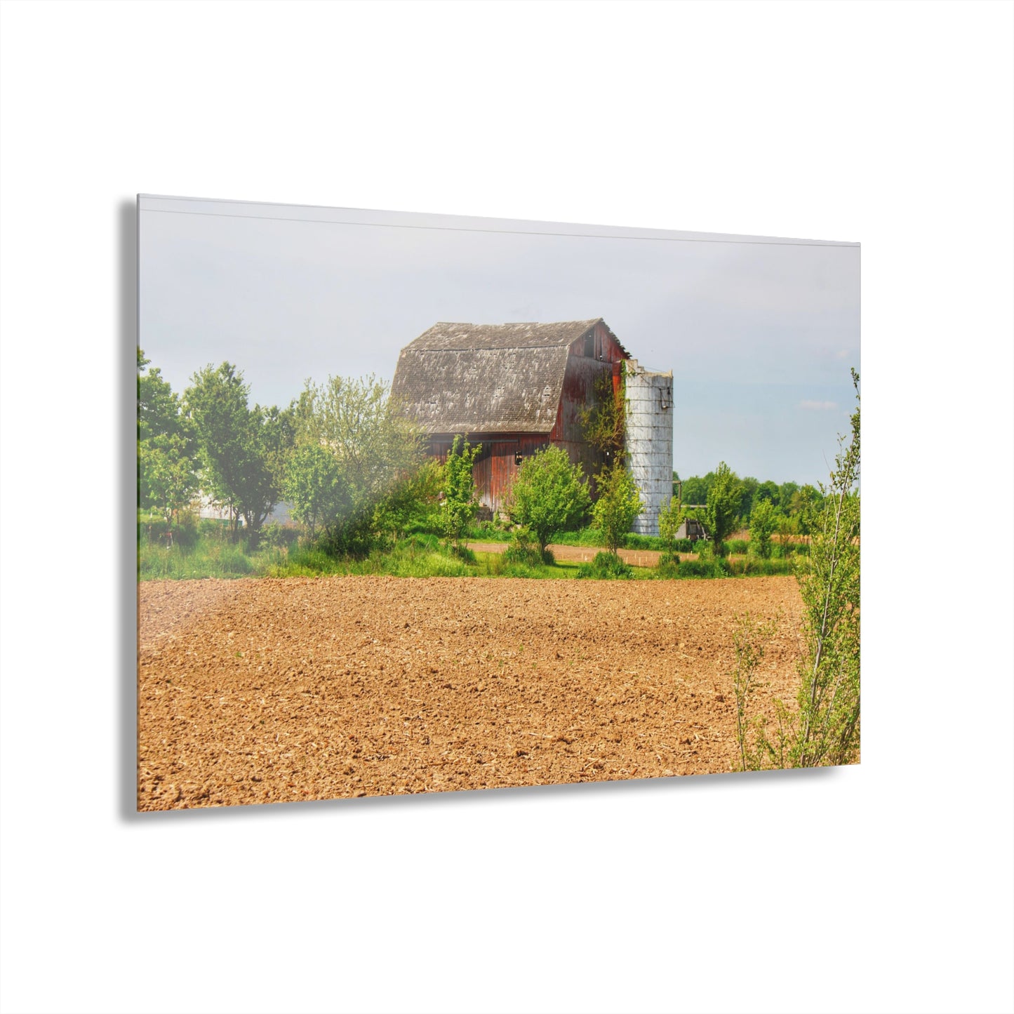 U R There Photography Colwood Road Old Red Rustic Farmhouse Acrylic Wall Print