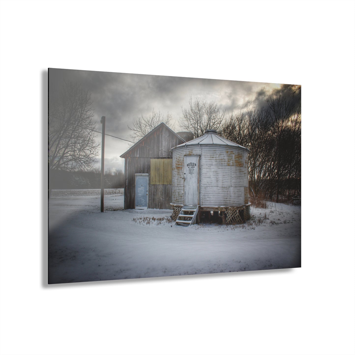 U R There Photography Vassar Silo and Shack Rustic Farmhouse Acrylic Wall Print