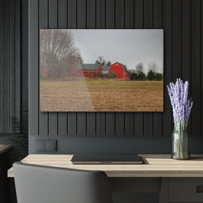 U R There Photography Kidder Road Reds Rustic Farmhouse Acrylic Wall Print