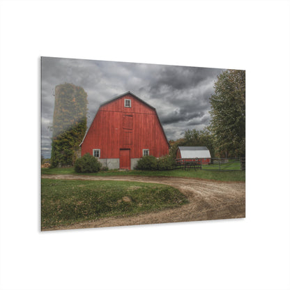 U R There Photography Horton Road Red and Silo Rustic Farmhouse Acrylic Wall Print