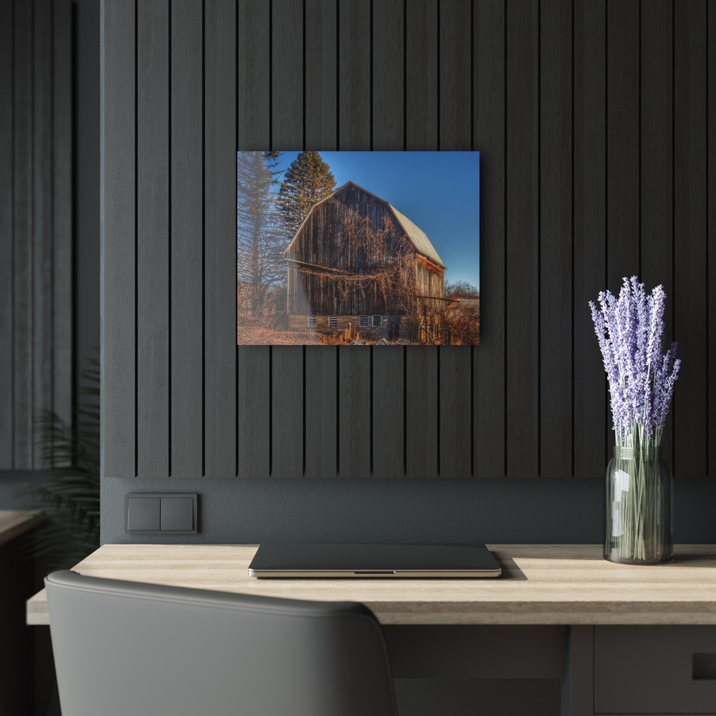 U R There Photography Newark Road Brown Beauty Rustic Farmhouse Acrylic Wall Print