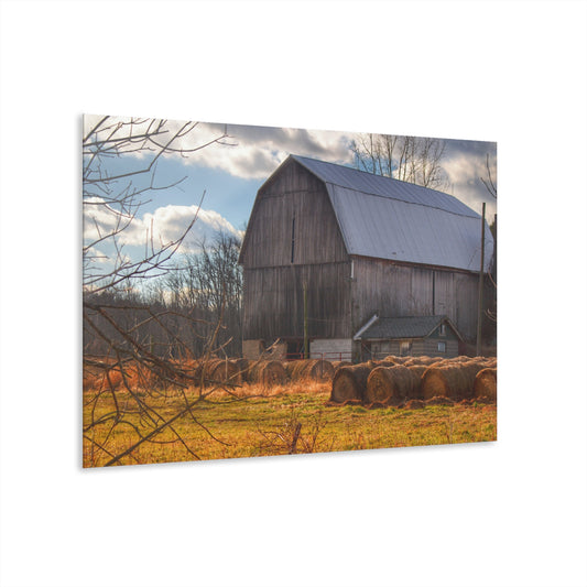 U R There Photography Sandusky Grey Haybarn Rustic Farmhouse Acrylic Wall Print