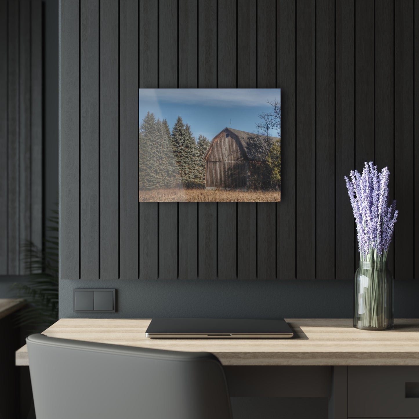 U R There Photography Washburn Old Grey Rustic Farmhouse Acrylic Wall Print