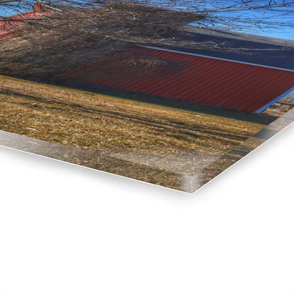 U R There Photography Leonard Road Red Rustic Farmhouse Acrylic Wall Print