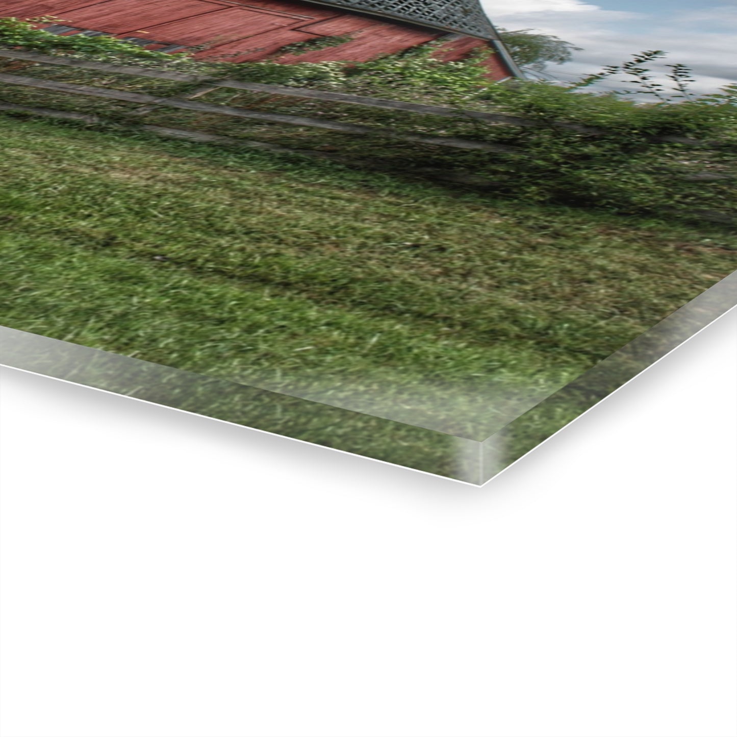 U R There Photography Hegal Road Old Red I Rustic Farmhouse Acrylic Wall Print