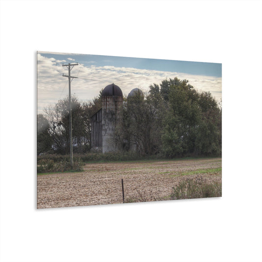 U R There Photography Burnside Road Grey I Rustic Farmhouse Acrylic Wall Print