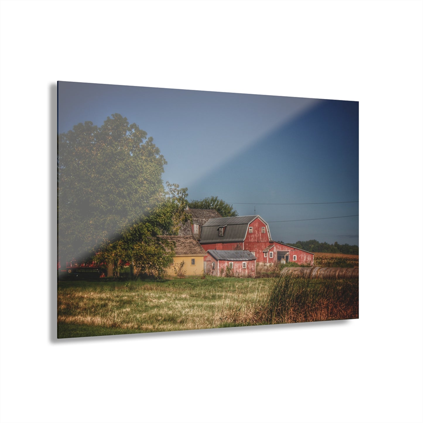 U R There Photography Rochester Road Red I Rustic Farmhouse Acrylic Wall Print