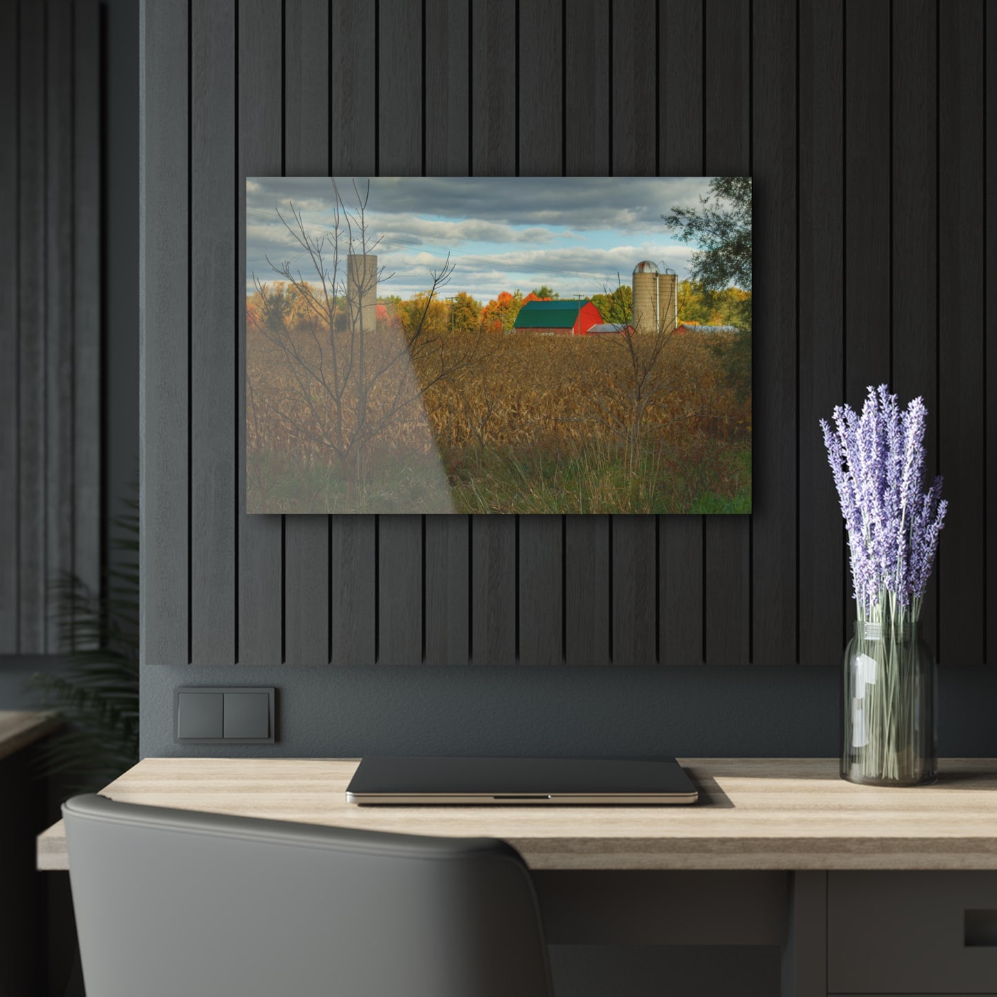 U R There Photography Beyond the Harvest Corn II Rustic Farmhouse Acrylic Wall Print
