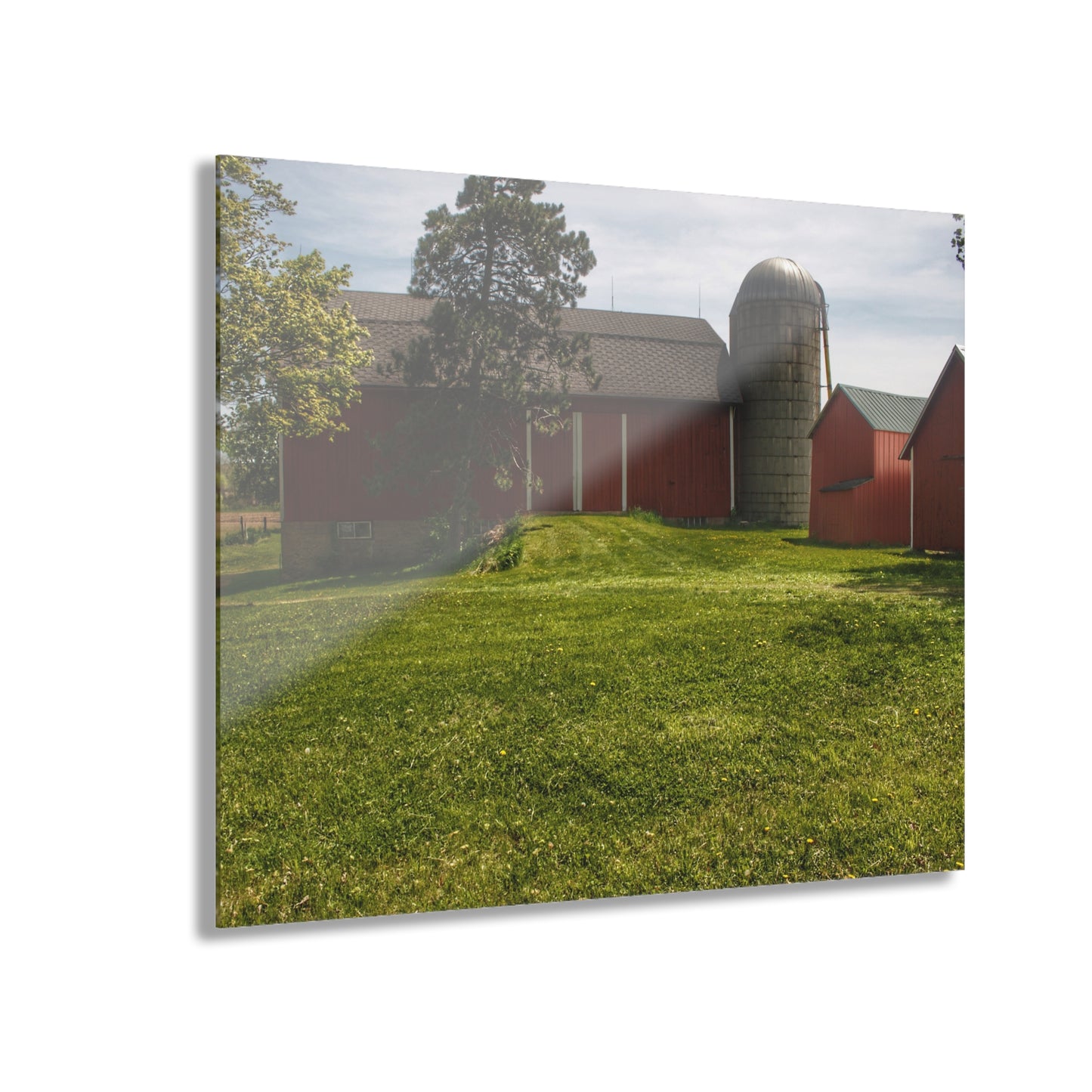 Barn Boutique Modern Farmhouse Acrylic Wall Print| Maple Leaf Road Red