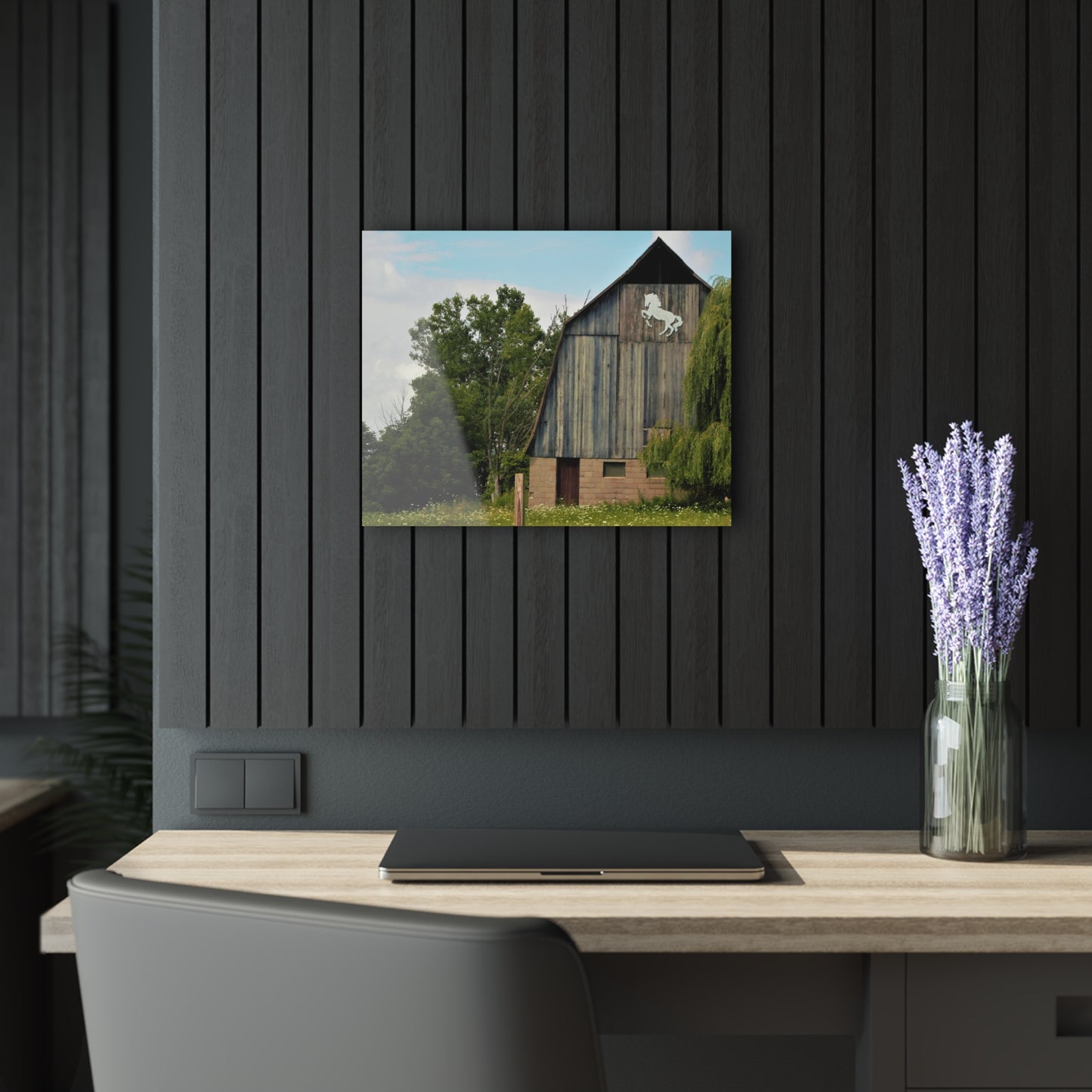 U R There Photography Hassler Lake Horse Barn Rustic Farmhouse Acrylic Wall Print