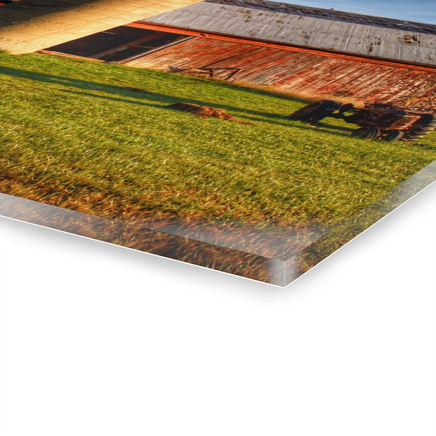U R There Photography Peck Road Red and Silo Rustic Farmhouse Acrylic Wall Print