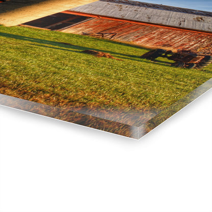 U R There Photography Peck Road Red and Silo Rustic Farmhouse Acrylic Wall Print