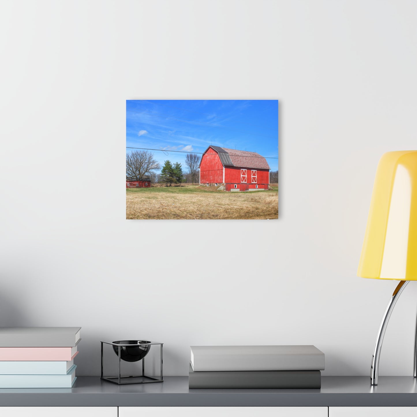 U R There Photography Kings Mill Red II Rustic Farmhouse Acrylic Wall Print