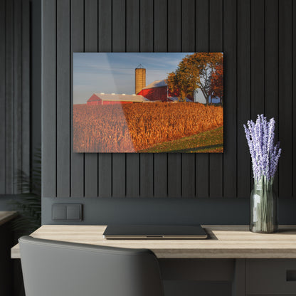 U R There Photography Lake Pleasant Reds I Rustic Farmhouse Acrylic Wall Print