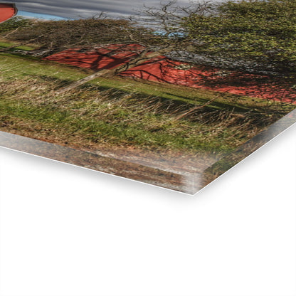 U R There Photography Genesee Road Red III Rustic Farmhouse Acrylic Wall Print