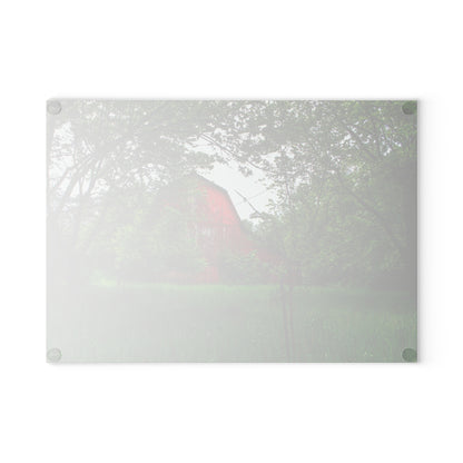 U R There Photography Bird Road Red Rustic Farmhouse Tempered-Glass Cutting Board