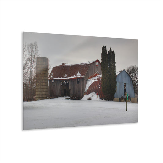 U R There Photography Unionville Grey Rustic Farmhouse Acrylic Wall Print