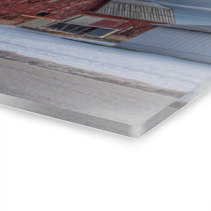 U R There Photography Glover Road Red Rustic Farmhouse Acrylic Wall Print