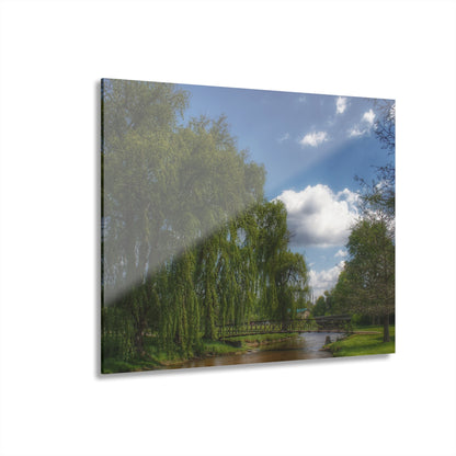 Barn Boutique Modern Farmhouse Acrylic Wall Print| Cramton Park Bridge in Lapeer I