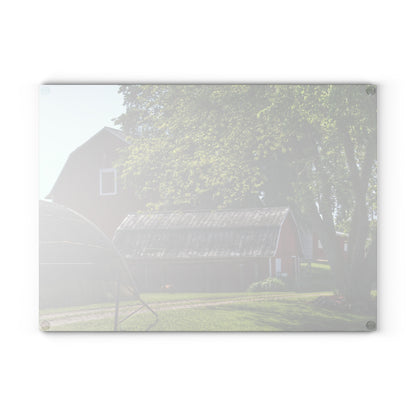 U R There Photography Hidden Reds Rustic Farmhouse Tempered-Glass Cutting Board
