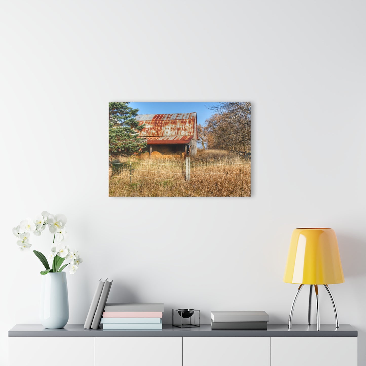 U R There Photography Dodge Road Hay Barn I Rustic Farmhouse Acrylic Wall Print