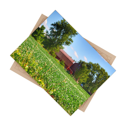 U R There Photography Canada Road Hidden Red Rustic Farmhouse Decorative Ceramic Tile