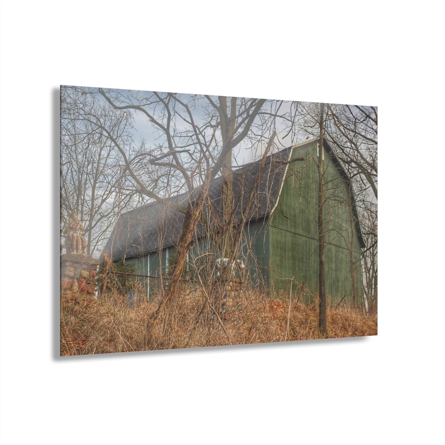 U R There Photography Yale Road Hidden Green Rustic Farmhouse Acrylic Wall Print