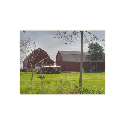 U R There Photography Bishop Road Reds I Rustic Farmhouse Decorative Ceramic Tile