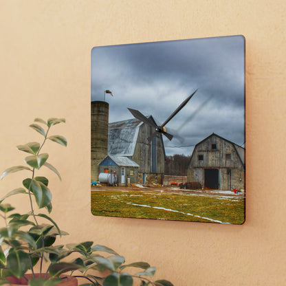 Rustic Farmhouse Wall Clock featuring Chapman Greys I