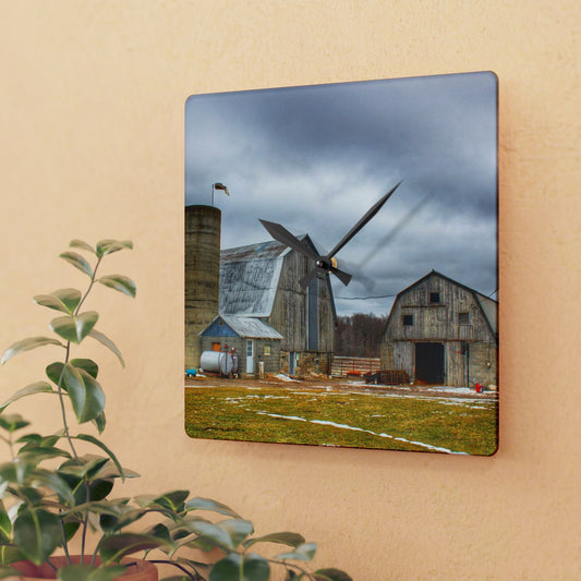 Rustic Farmhouse Wall Clock featuring Chapman Greys I