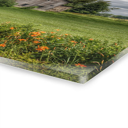 U R There Photography Millington Road Lilly Grey Rustic Farmhouse Acrylic Wall Print