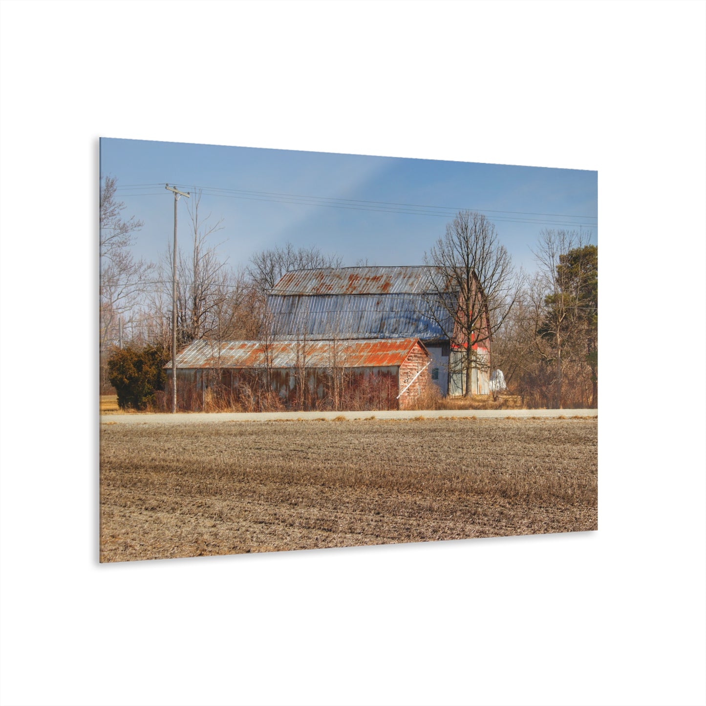 U R There Photography Indian Trail Rusted Reds I Rustic Farmhouse Acrylic Wall Print