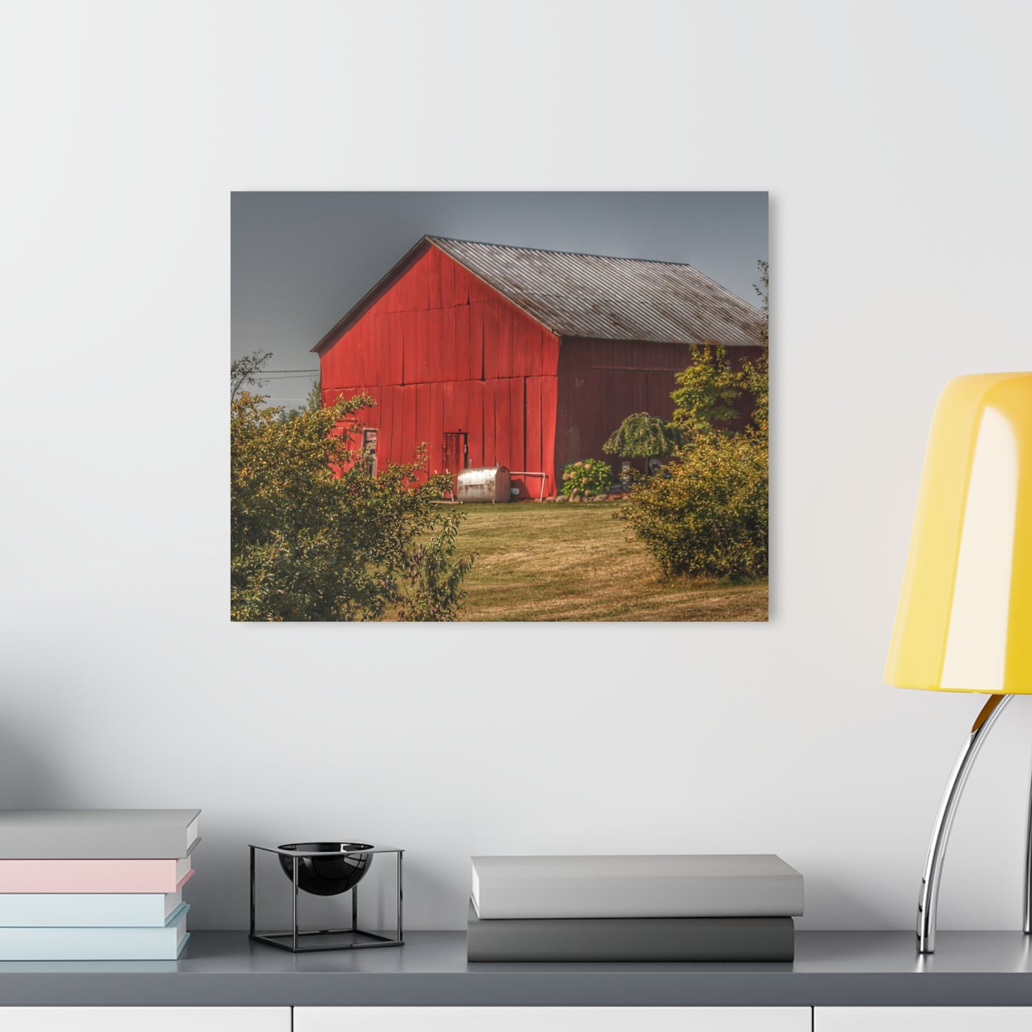 U R There Photography Vassar Roadside Red Rustic Farmhouse Acrylic Wall Print