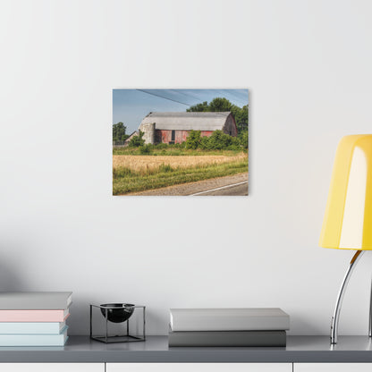 U R There Photography Dodge Road Old Red Rustic Farmhouse Acrylic Wall Print