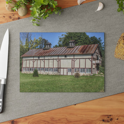 U R There Photography Bordman Road Rusted Rustic Farmhouse Tempered-Glass Cutting Board