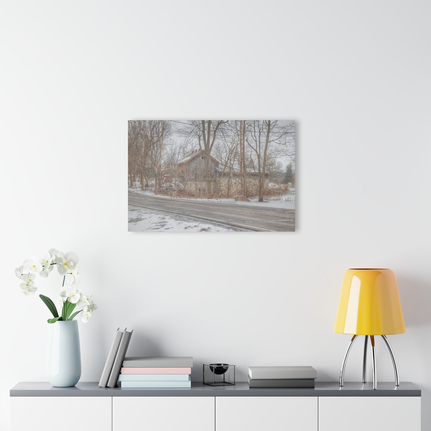 U R There Photography Leonard Stone Grey Rustic Farmhouse Acrylic Wall Print