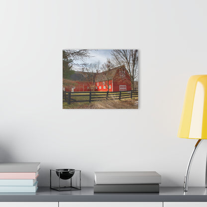 U R There Photography Thornville Road Red Rustic Farmhouse Acrylic Wall Print
