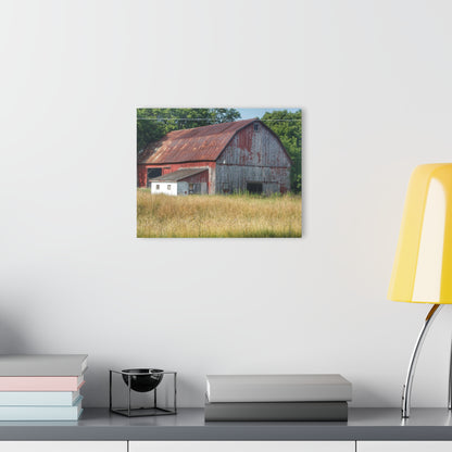 U R There Photography Scott Road Red Rustic Farmhouse Acrylic Wall Print