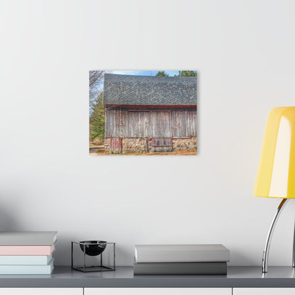 U R There Photography Leix Road Stone Red Rustic Farmhouse Acrylic Wall Print