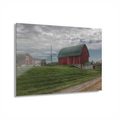 U R There Photography Elmwood Road Reds Rustic Farmhouse Acrylic Wall Print