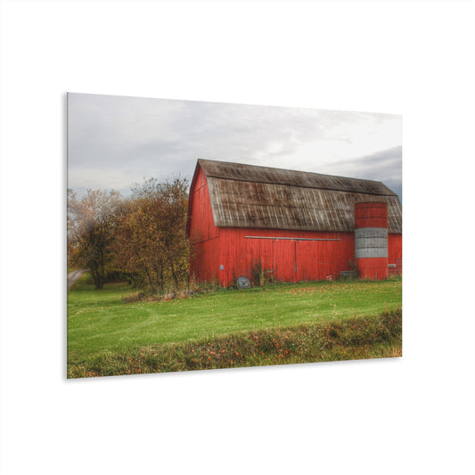 U R There Photography Oak Road Barber Barn I Rustic Farmhouse Acrylic Wall Print