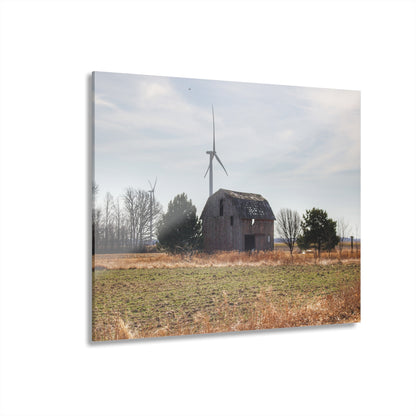 U R There Photography French Road Little Red Rustic Farmhouse Acrylic Wall Print