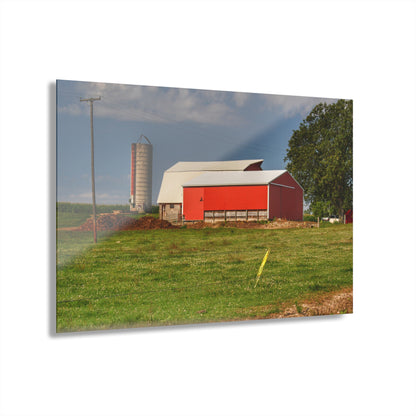 U R There Photography Clifford Farm and Silo Rustic Farmhouse Acrylic Wall Print