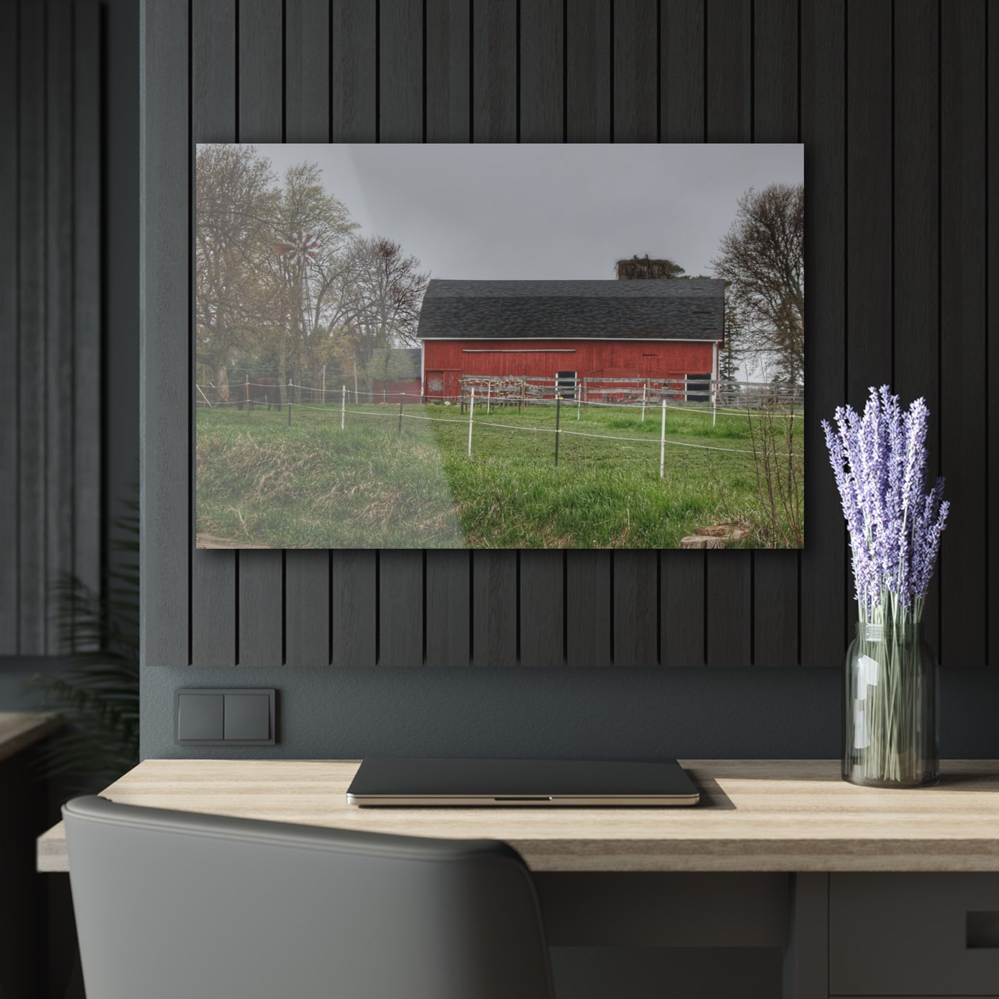 U R There Photography West Lake Road Farm and Filly II Rustic Farmhouse Acrylic Wall Print