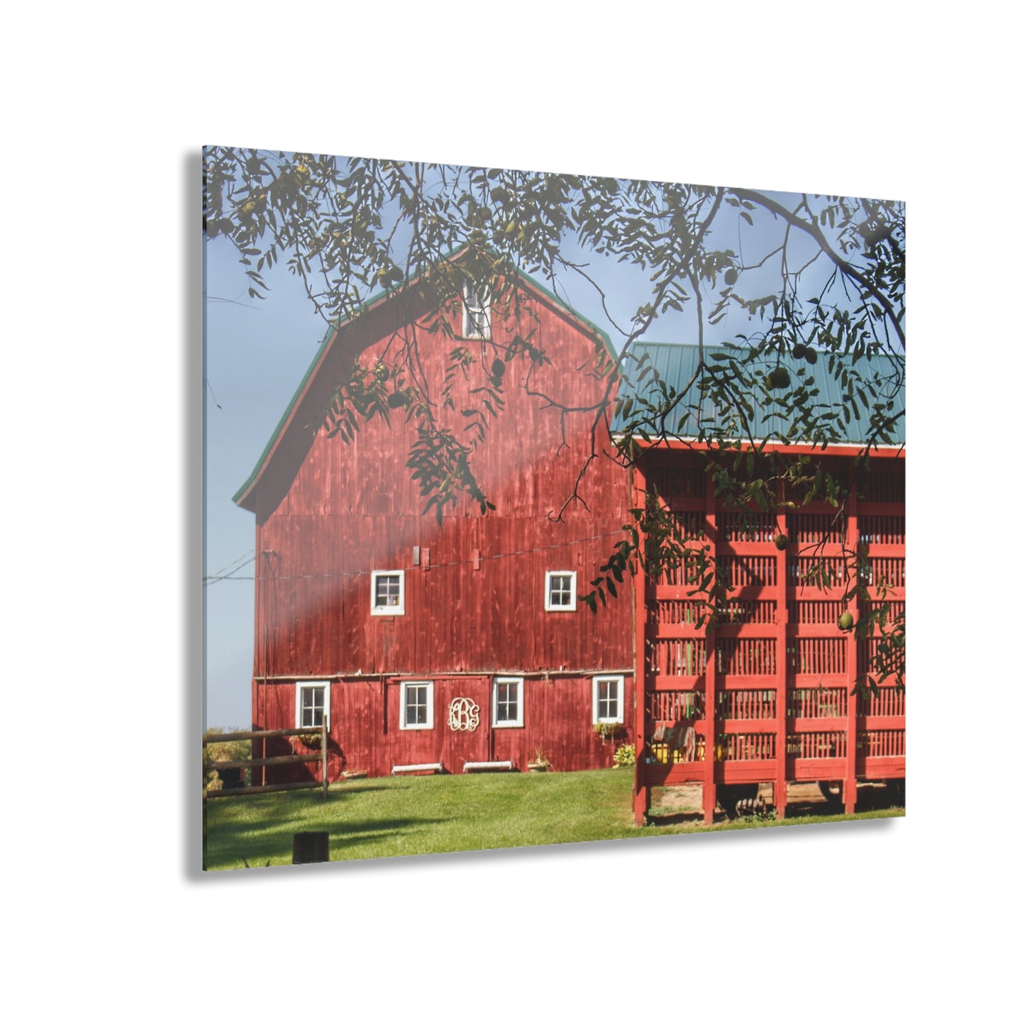 U R There Photography Gardner Road Red I Rustic Farmhouse Acrylic Wall Print