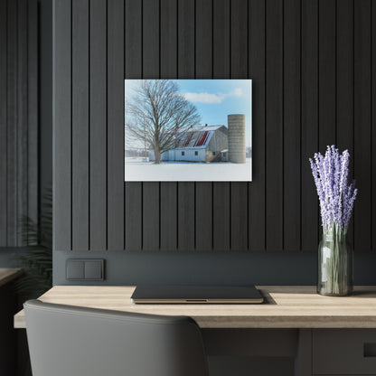 U R There Photography Barnes Road White Rustic Farmhouse Acrylic Wall Print