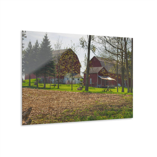 U R There Photography Bishop Road Reds III Rustic Farmhouse Acrylic Wall Print