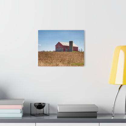 U R There Photography Lee Hill Road Block Red Rustic Farmhouse Acrylic Wall Print